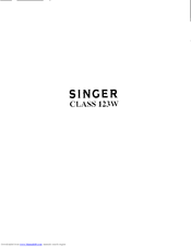 SINGER 123W-1 Instructions For Using Manual