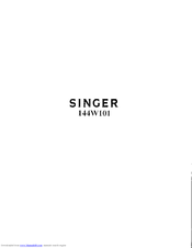 SINGER 144W101 Instructions For Using And Adjusting