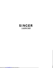 SINGER 144W305 Instructions For Using And Adjusting