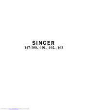 SINGER 147-102 Instructions For Using And Adjusting