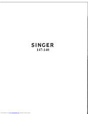 SINGER 147-140 Instructions For Using Manual