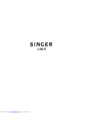 SINGER 148-5 Instructions For Using And Adjusting