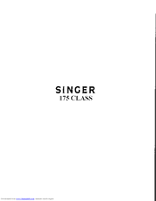 SINGER 175-47 Instructions Manual