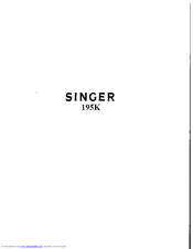 SINGER 195K User Manual