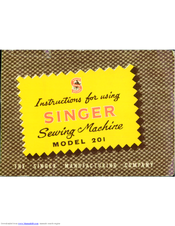 SINGER 20-1 Instructions Manual