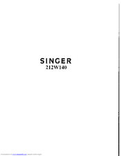 SINGER 212W140 Instructions For Using And Adjusting