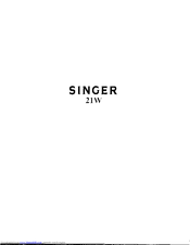SINGER 21 w 182 Instructions Manual