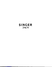 SINGER 29K70 Instructions Manual