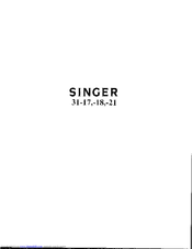 SINGER 31-21 Instructions Manual