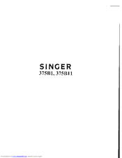 SINGER 375B1 Instruction Book