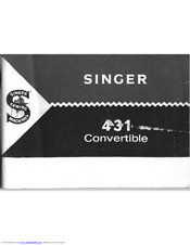 SINGER 431 CONVERTIBLE Manual