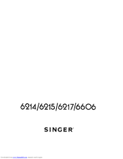 SINGER 6215 Manual