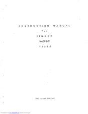 SINGER 7225J Instruction Manual