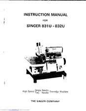SINGER 831U Instruction Manual