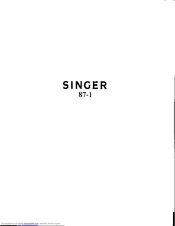 SINGER 87-1 Instructions For Using Manual
