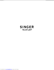 SINGER 96-87 User Manual