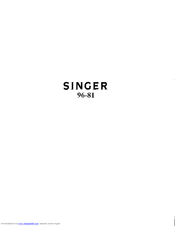 SINGER 96-81 Manual