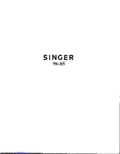 SINGER 96-85 User Manual