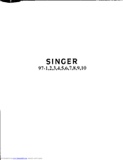 SINGER 97-6 Instructions For Using Manual