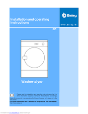 BALAY 3TW64560A Installation And Operating Instructions Manual