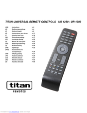 Titan TITAN UR 1250 - DEVICE BRAND CODE LIST Instructions Manual
