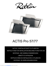 ROBLIN ACTIS PRO 77 Instructions For Installation Manual
