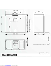 ROBLIN CUBE 600 MURALE Dimensional Drawing