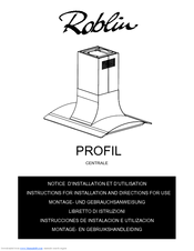 ROBLIN PROFIL 90 C EE INOX Instructions For Installation Manual