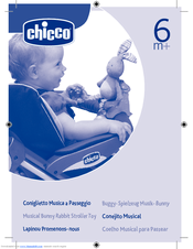 CHICCO MUSICAL BUNNY RABBIT STROLLER TOY Manual