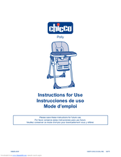 CHICCO 63803 - Polly Highchair With Double Pad Instructions For Use Manual
