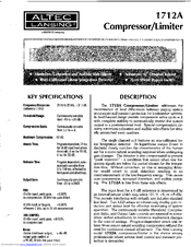 ALTEC LANSING 1712A SIGNAL PROCESSING Manual