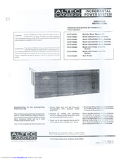 Altec Lansing 2200 POWER AMPLIFIER Manual