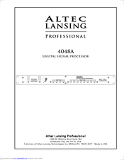 ALTEC LANSING 4048A SIGNAL PROCESSING Manual