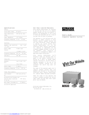Altec Lansing ACS33 User Manual