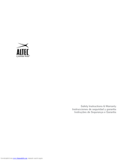 ALTEC LANSING EXPRESSIONIST PLUS Safety Instructions
