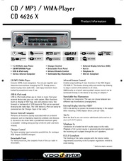 VDO CD 4626 X Manual