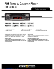 VDO CR 5206 X Product Information
