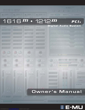 E-Mu E-MU 1212M PCIE Manual