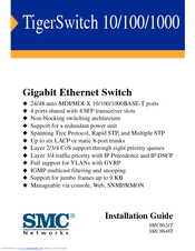 SMC Networks TigerSwitch SMC8648T Installation Manual