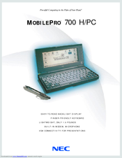 Nec MOBILEPRO 700 H Brochure
