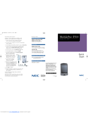 Nec MOBILEPRO P300 - QUICK GUIDE 2002 Quick Start Manual