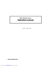 NEC N412I - 1 Operation Manual