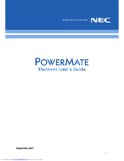 NEC POWERMATE - VERSION 2007 Manual