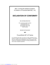 NEC PowerMate P ETC Series User Manual