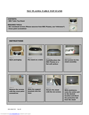 NEC T1000 - STAND MOUNTING Instructions