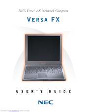 NEC VERSA FX Manual