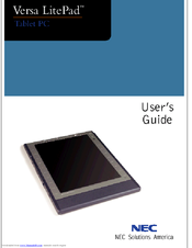 NEC Versa LitePad Manual