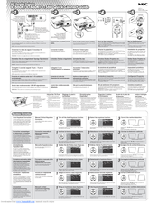 NEC VT460K Quick Manual