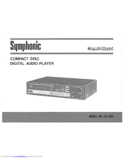 Symphonic CD1000 Owner's Manual