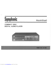 Symphonic Symphonic CD 100A Owner's Manual